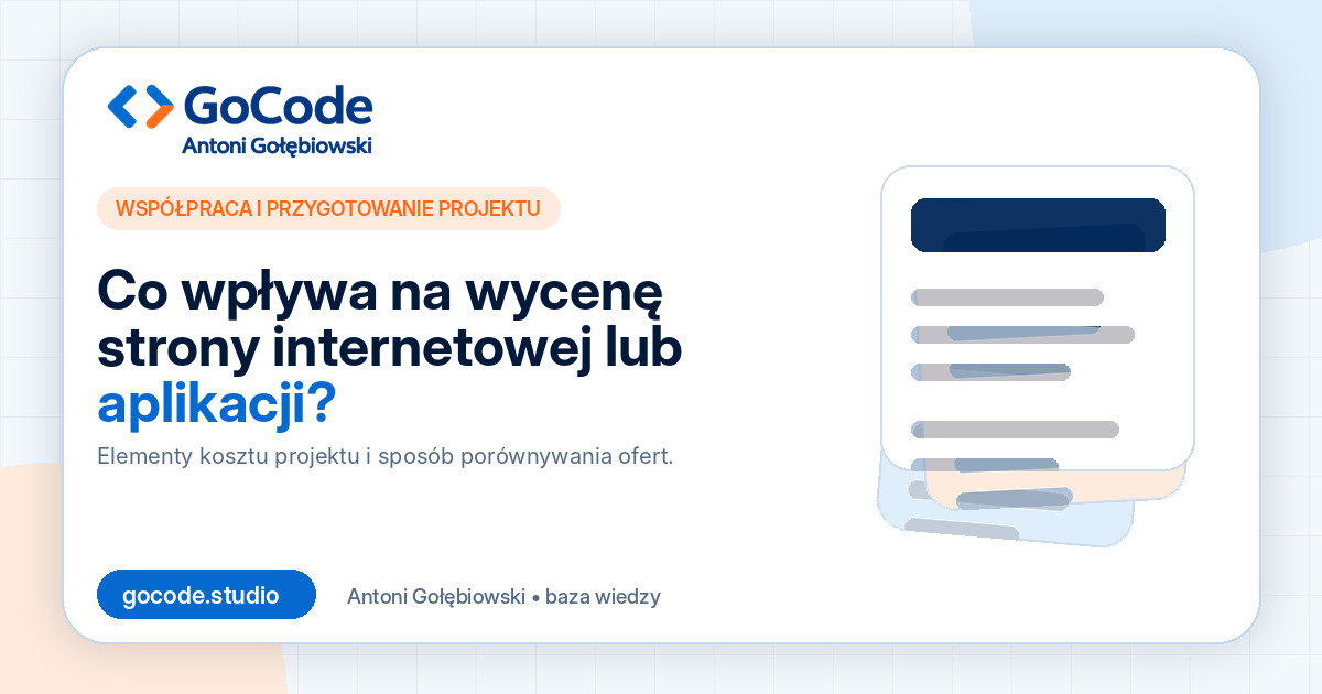 Co wpływa na wycenę strony internetowej lub aplikacji?