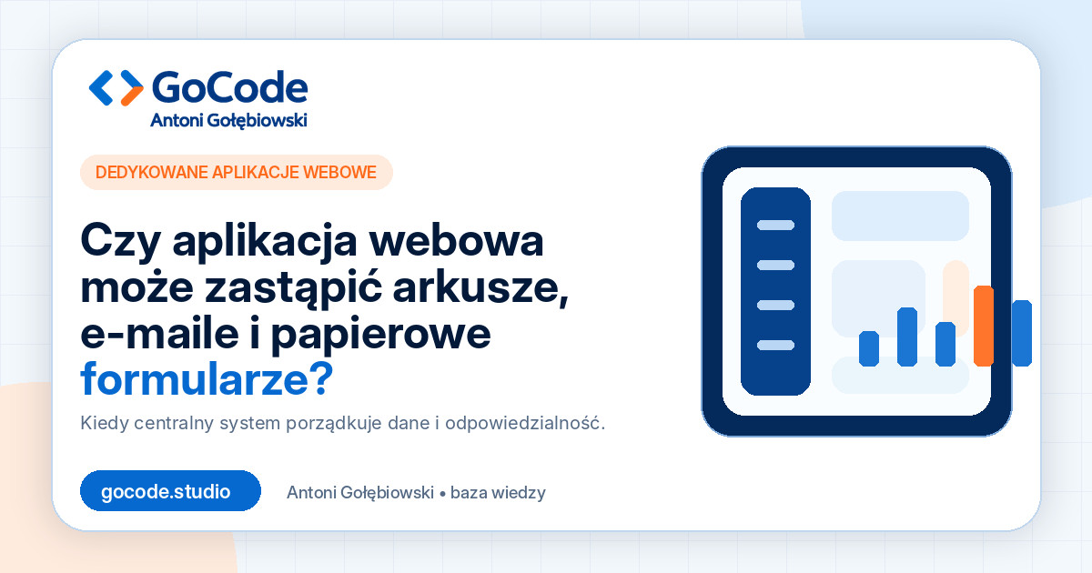 Czy aplikacja webowa może zastąpić arkusze, e-maile i papierowe formularze?