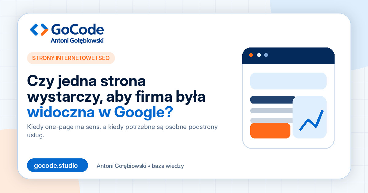 Czy jedna strona wystarczy, aby firma była widoczna w Google?