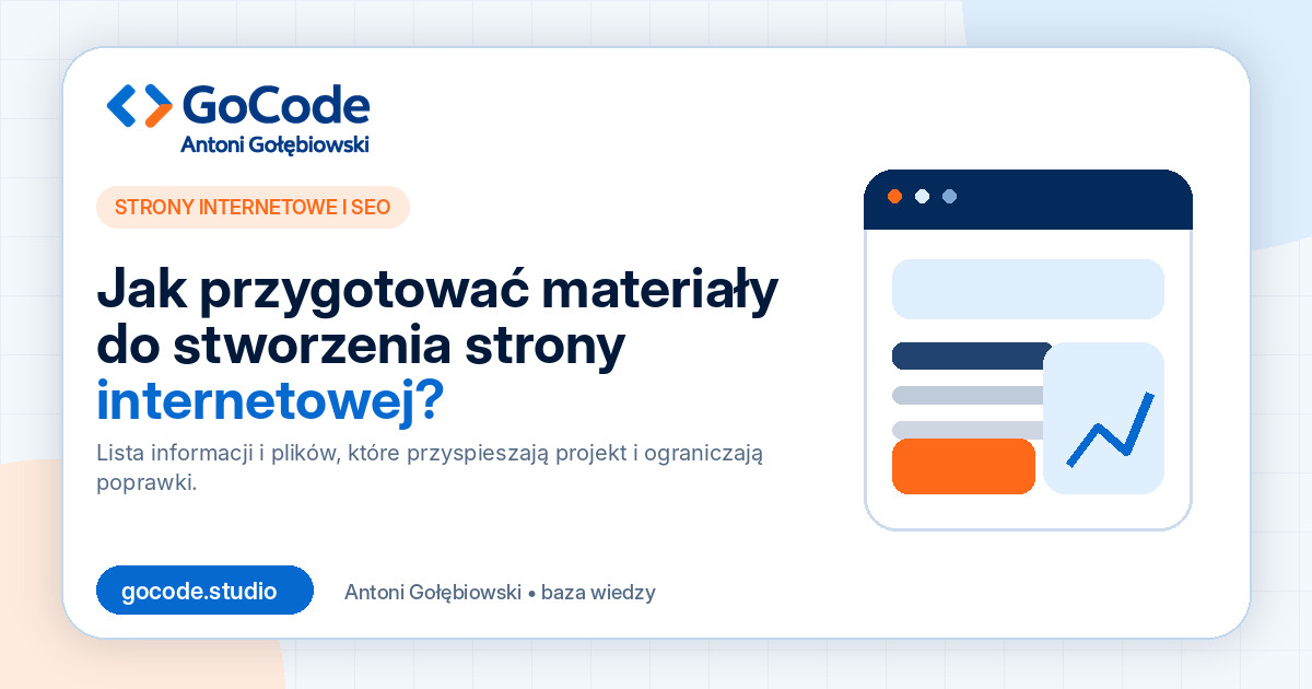 Jak przygotować materiały do stworzenia strony internetowej?