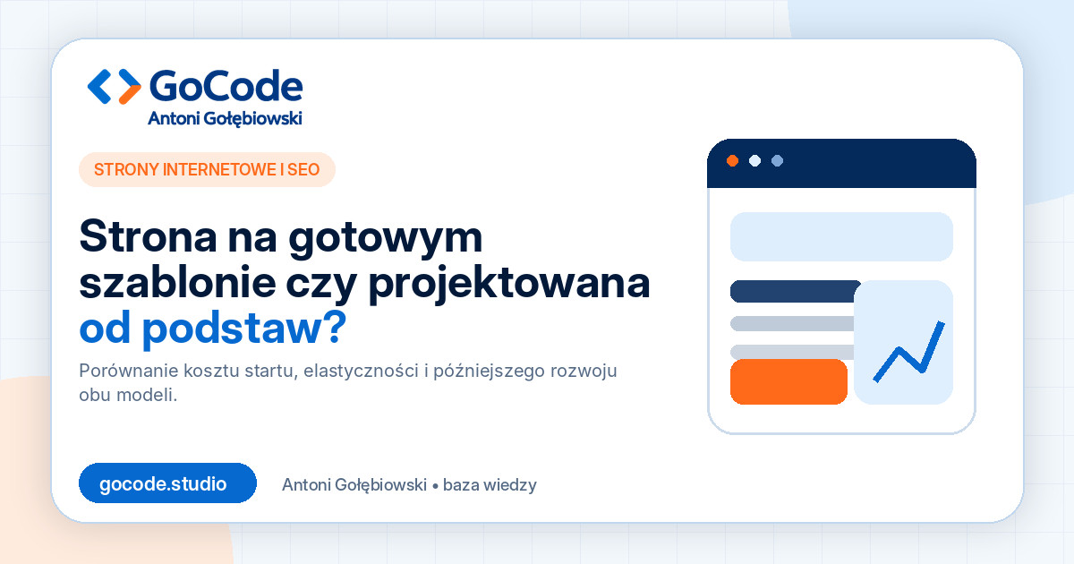 Strona na gotowym szablonie czy projektowana od podstaw?